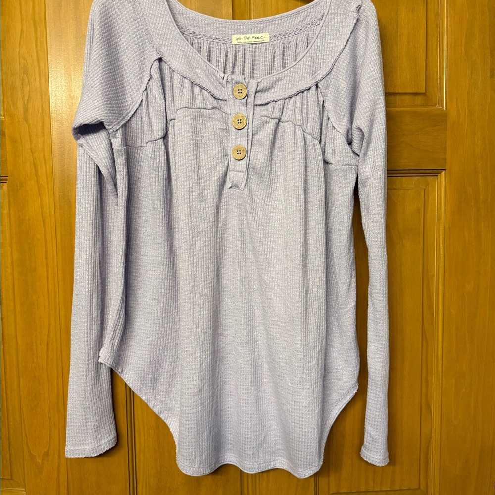 We The Free Light Purple Long Sleeve Top